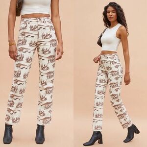 Reformation Sonora High Rise Straight Jeans In Desert Sand Size 26